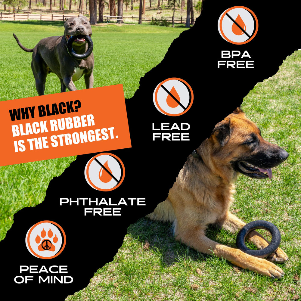 Monster K9 indestructible ring toy supports Project K9 Hero initiative.