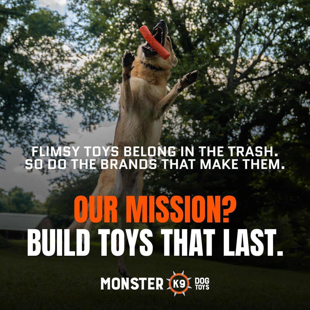 Monster K9 Indestructible Stick Toy being cleaned in dishwasher-safe routine