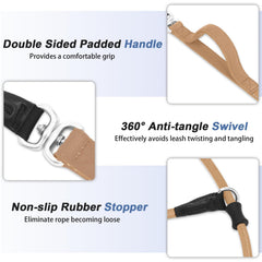 Monstoyo Slip Lead reflective stitching enhances visibility on evening walks