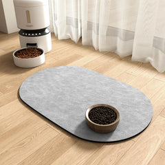 MontVoo absorbent dog food mat close-up shows quick-dry surface helping keep floors clean