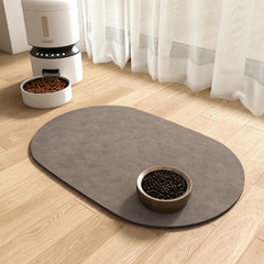 MontVoo absorbent dog water mat surface dries quickly to reduce mess.