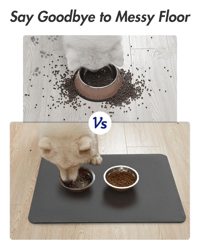 MontVoo mat provides space for two bowls with organized feeding.
