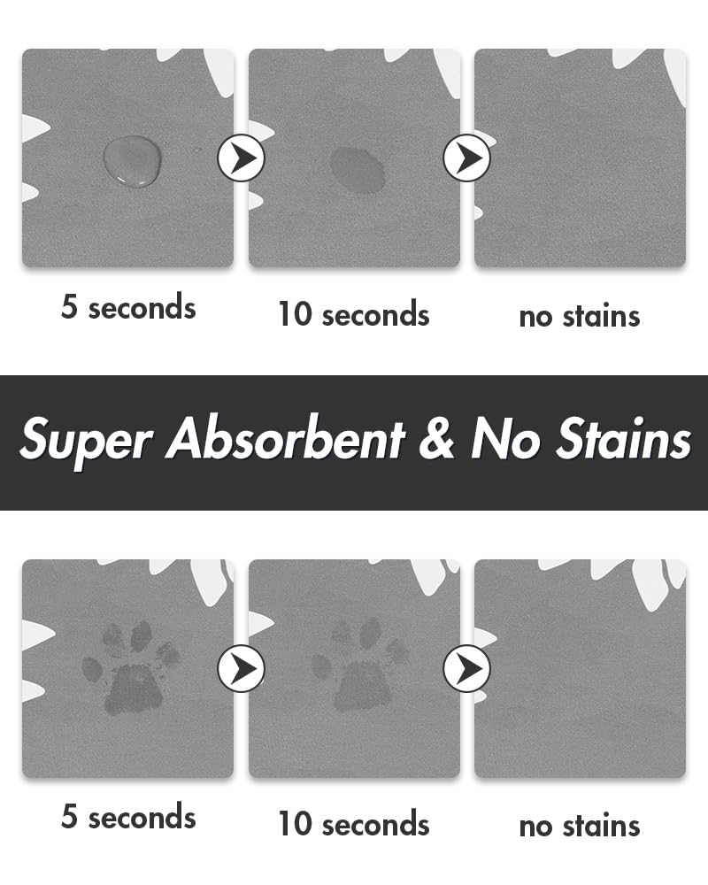 MontVoo absorbent mat soaks spills quickly, reducing mess during meals.
