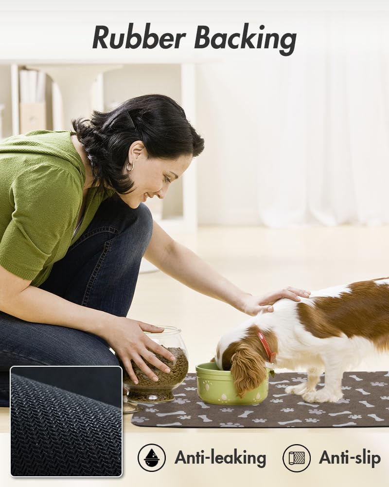 MontVoo brown feeding mat rolled up for easy storage