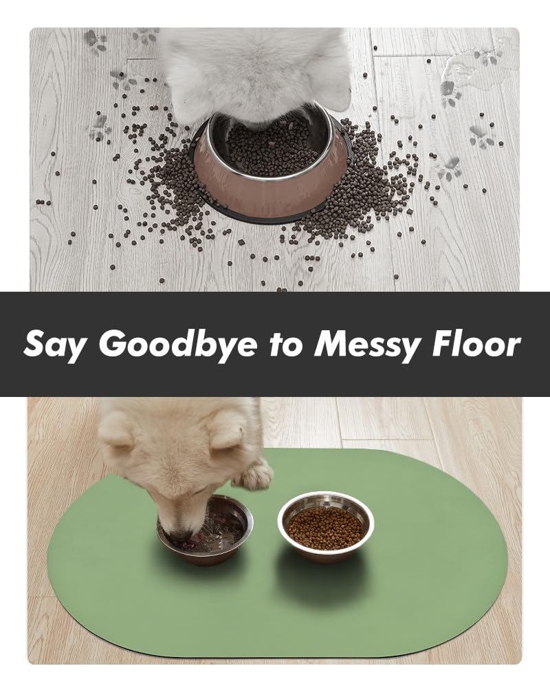 MontVoo cat feeding mat resists stains for tidy, pet-friendly dining.