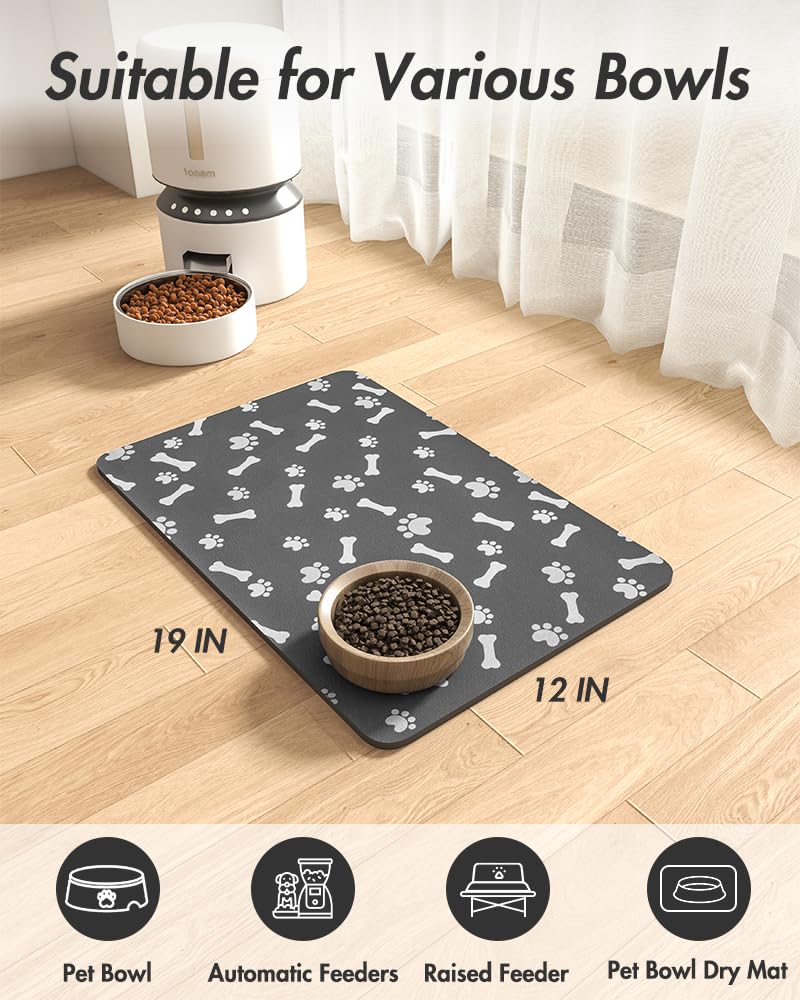 MontVoo dark grey pet mat rolls up for easy storage and transport