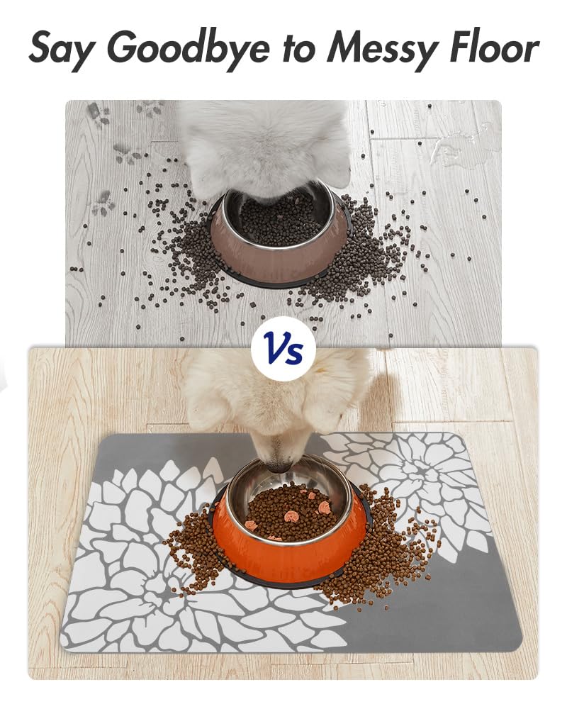 MontVoo dog-cat feeding area remains clean with easy wipe-down routine.