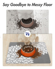 MontVoo dog-cat feeding area remains clean with easy wipe-down routine.
