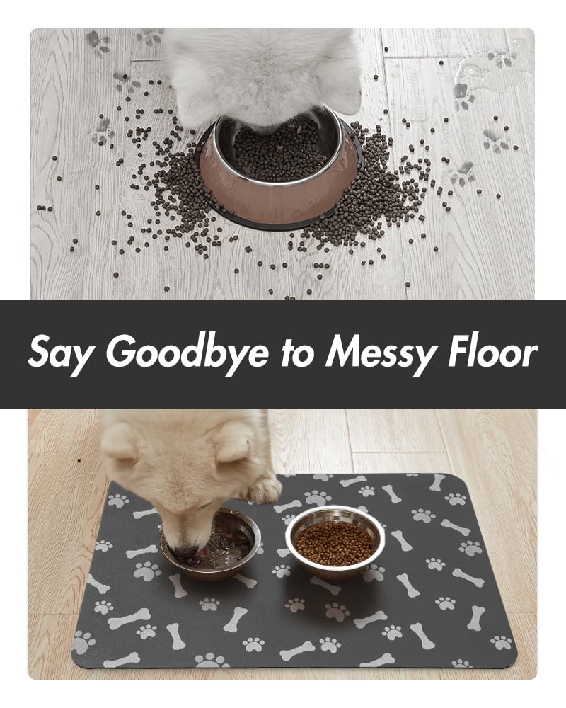 MontVoo dog-cat feeding mat easy-clean surface for quick wipe-downs
