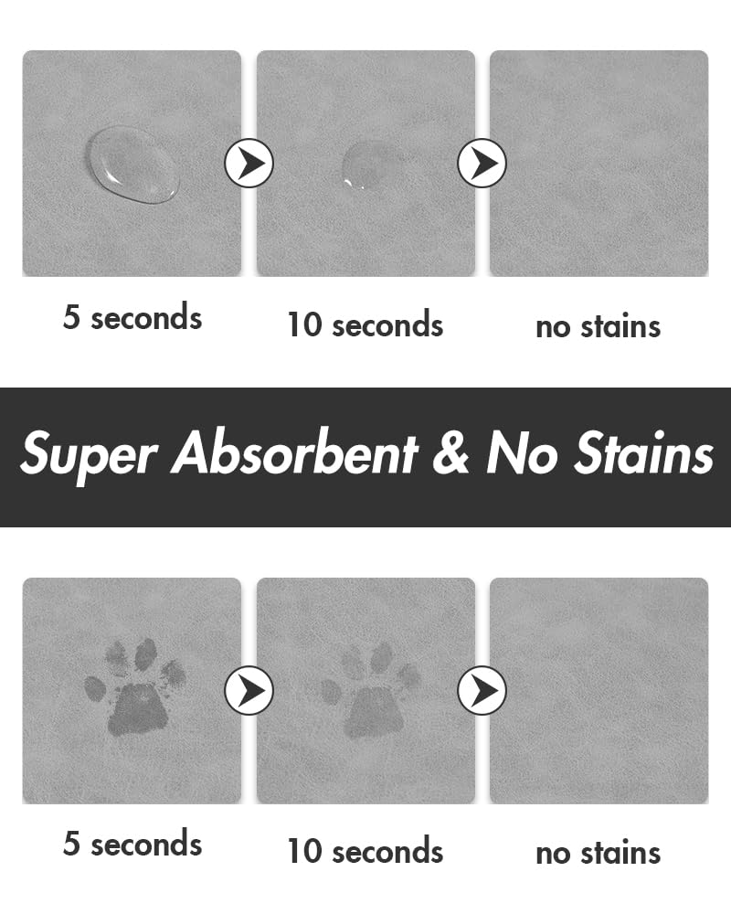 MontVoo dog food mat anti-slip backing keeps bowls steady during meals
