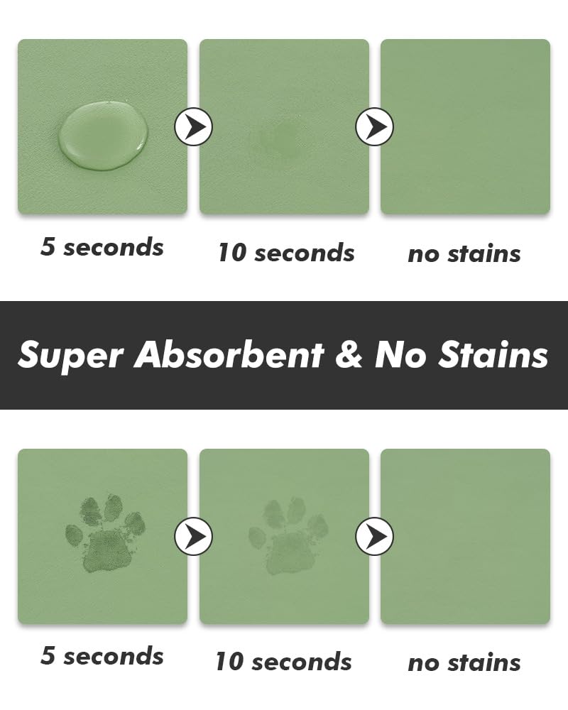 MontVoo dog food mat with anti-slip backing prevents spills and slips.
