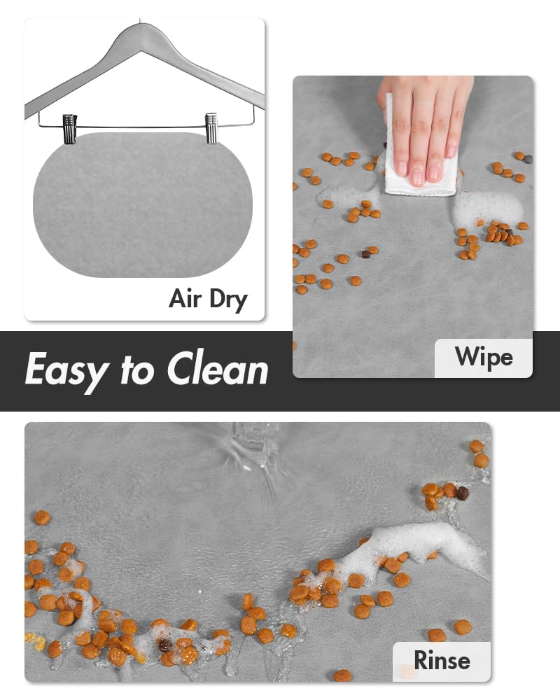 MontVoo pet mat demonstrates easy-clean surface after meals