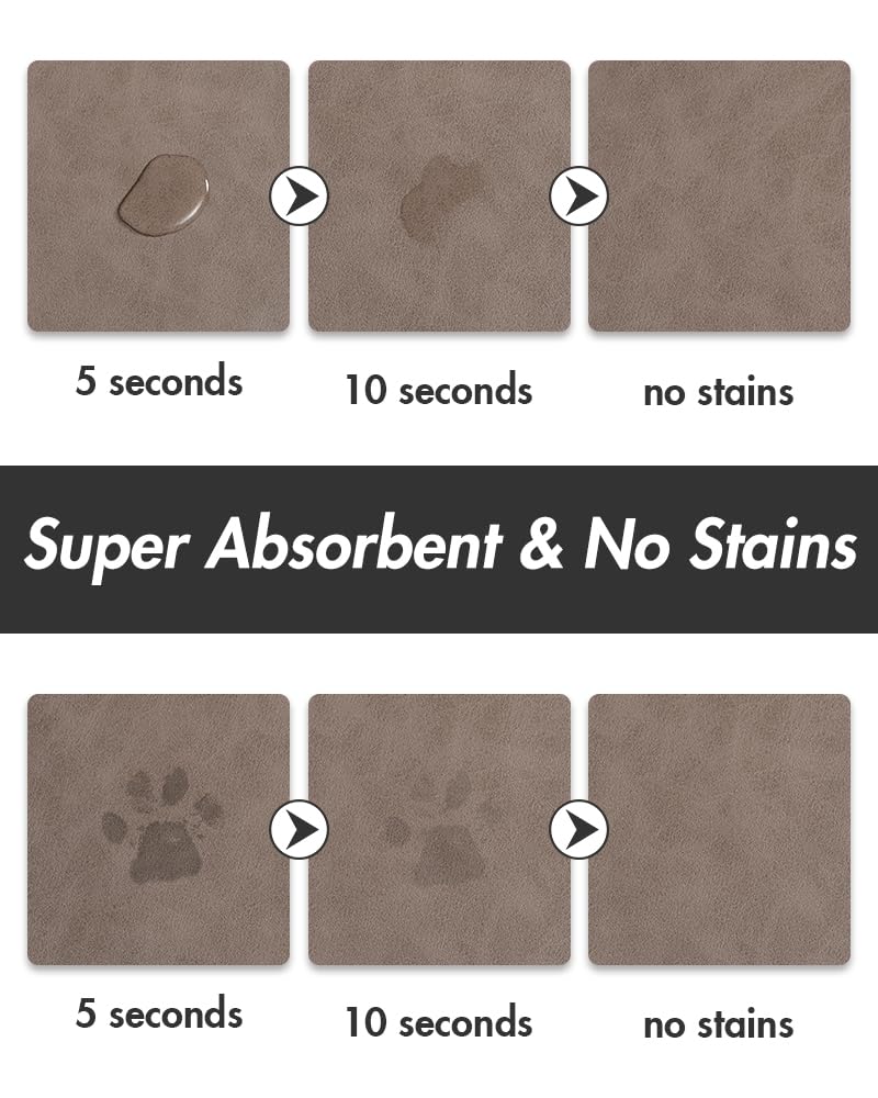 MontVoo quick-dry pet mat in action supports tidy feeding sessions.