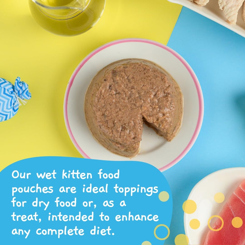 MOOCHIE kitten pate serving on dish home feeding scenario