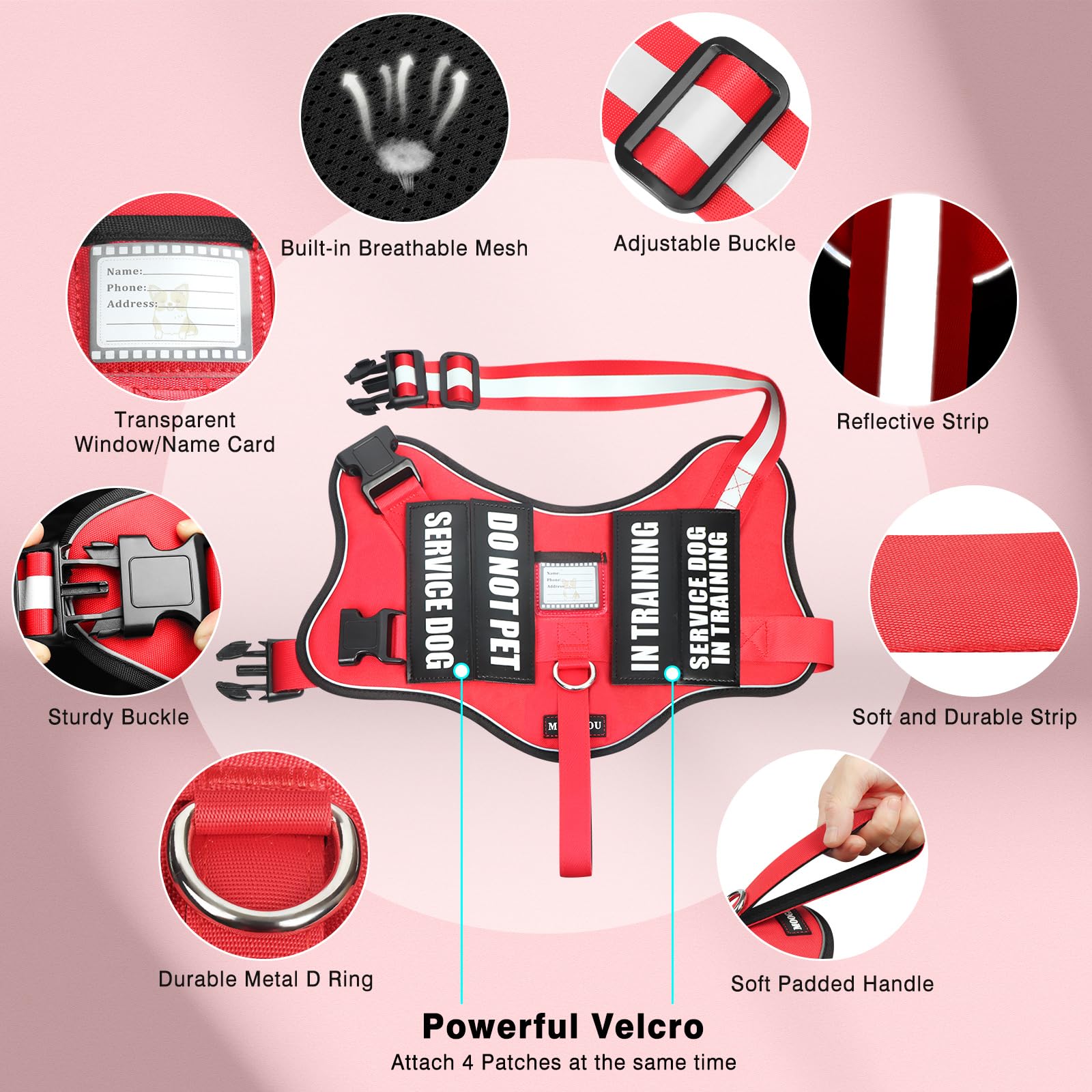MOOGROU reflective straps improve night visibility on vest