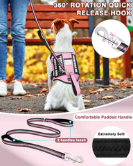 MOOGROU 5-foot leash with two soft padded handles for comfortable control