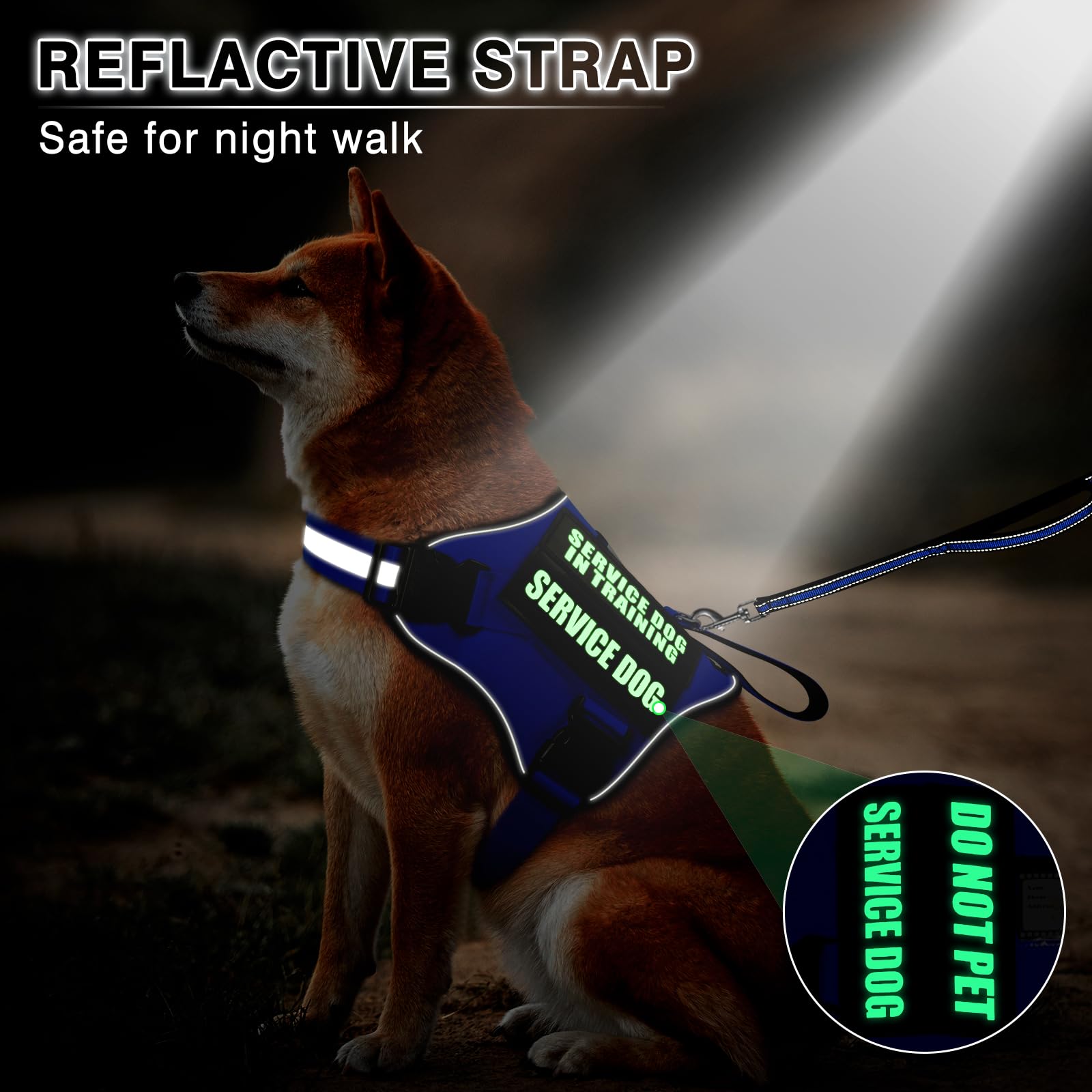 MOOGROU harness soft-padded handle with leash for comfortable control