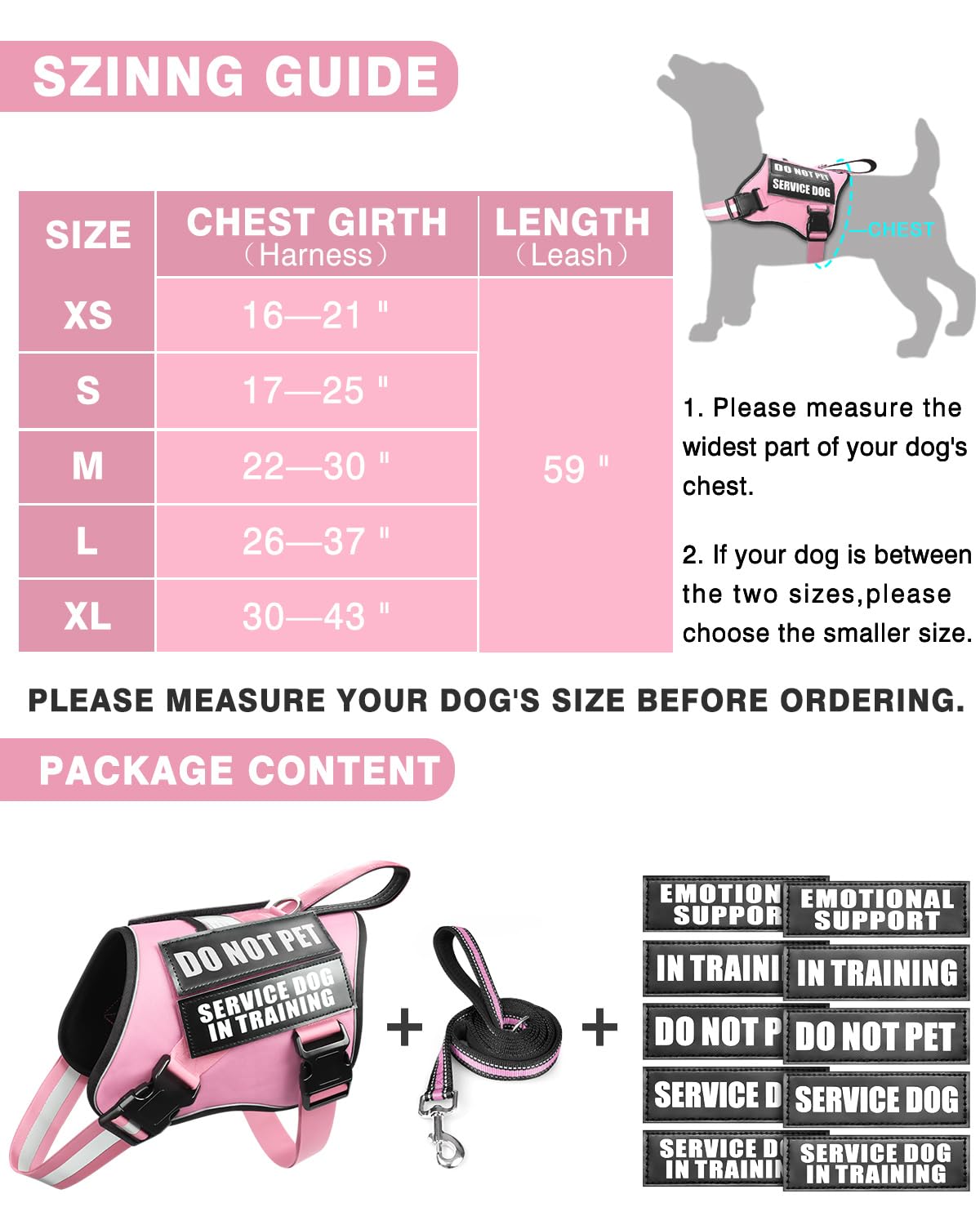 MOOGROU sizing guide showing how to measure chest for the right fit