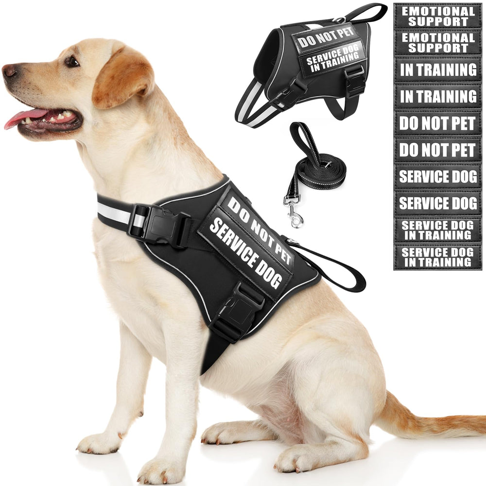 MOOGROU service dog vest front view shows sturdy daily-wear construction