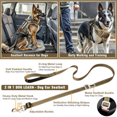 MOOGROU tactical dog harness adjustable straps for perfect fit during walks