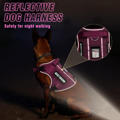MOOGROU tactical dog harness quick-release buckles for easy on-off