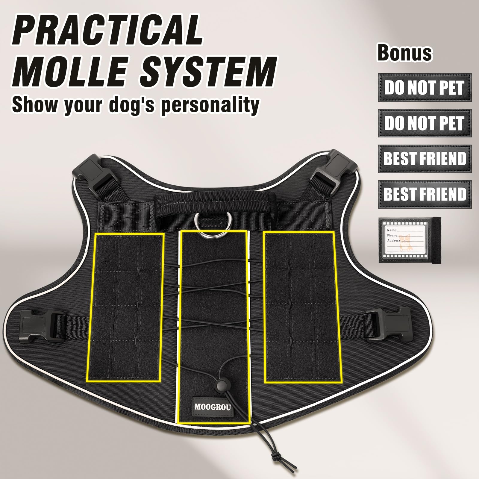 MOOGROU size chart guides perfect fit for large breeds