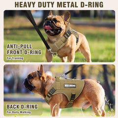 MOOGROU tactical dog harness with handle for controlled handling during training