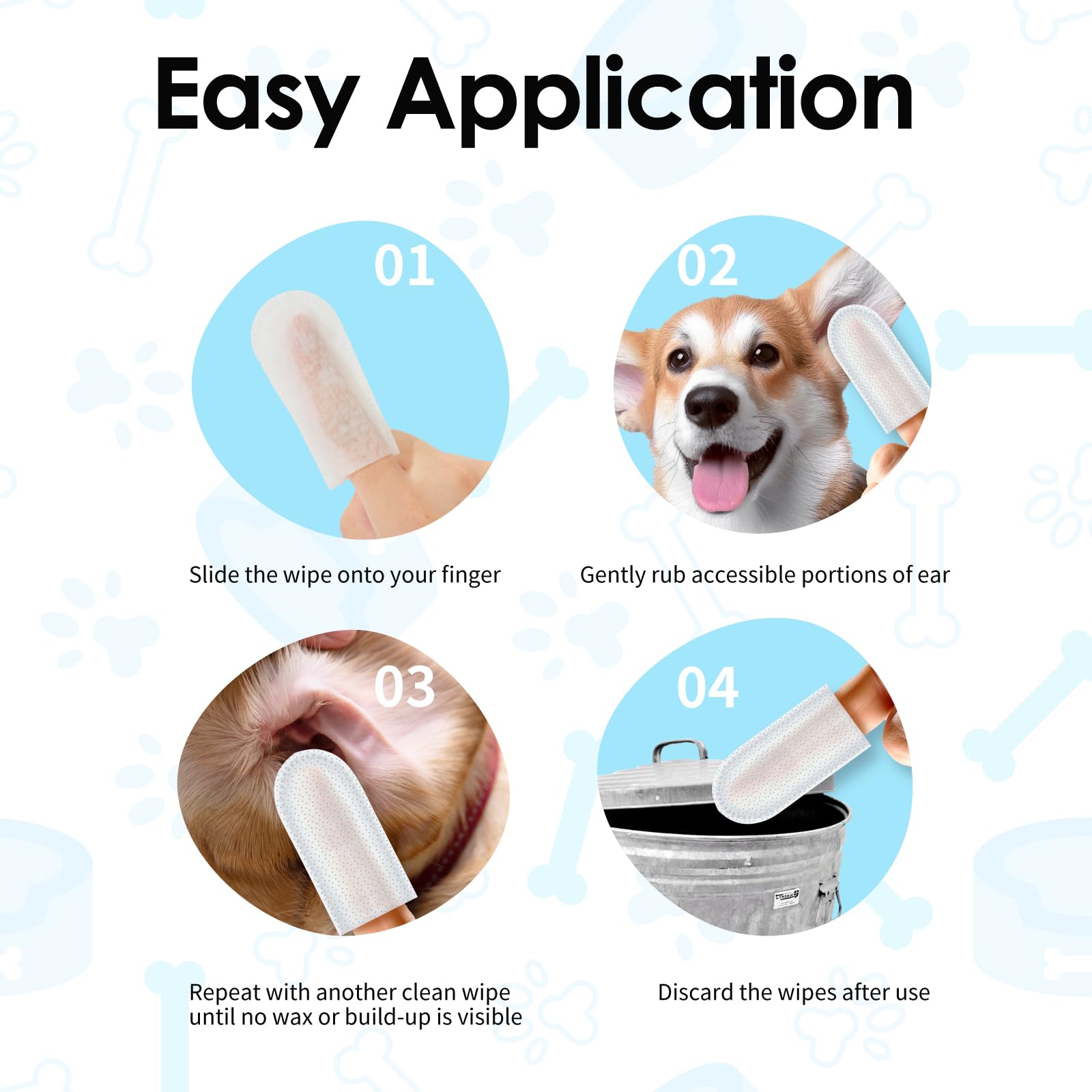 Mooncat Ear Wipes dog-friendly-use demonstrates versatility for mixed-pet households.