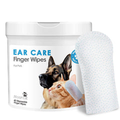 Mooncat Ear Wipes pack closeup, showcasing convenient ear care for at-home cleaning.