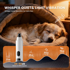 MOONEON LED light highlights nails for precise trims during grooming