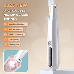 MOONEON precision blade ceramic-18cm highlights safe, precise trimming around paws and face.