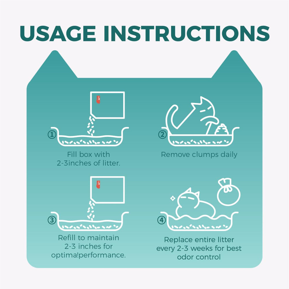 MOONFOREST Tapioca Cat Litter tidy-litter-area visuals suggest a fresher home.
