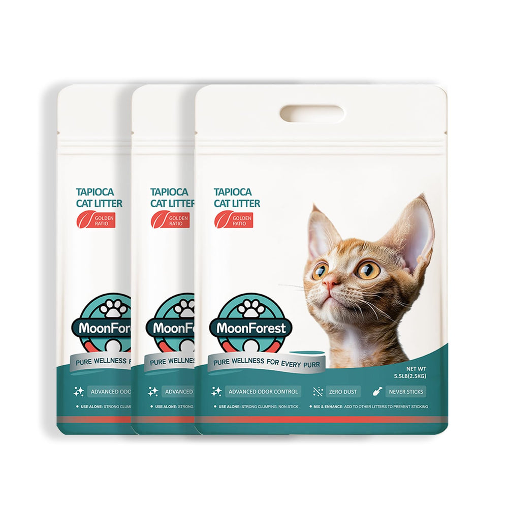 MOONFOREST Tapioca Cat Litter odor-absorption demonstrates strong odor control.