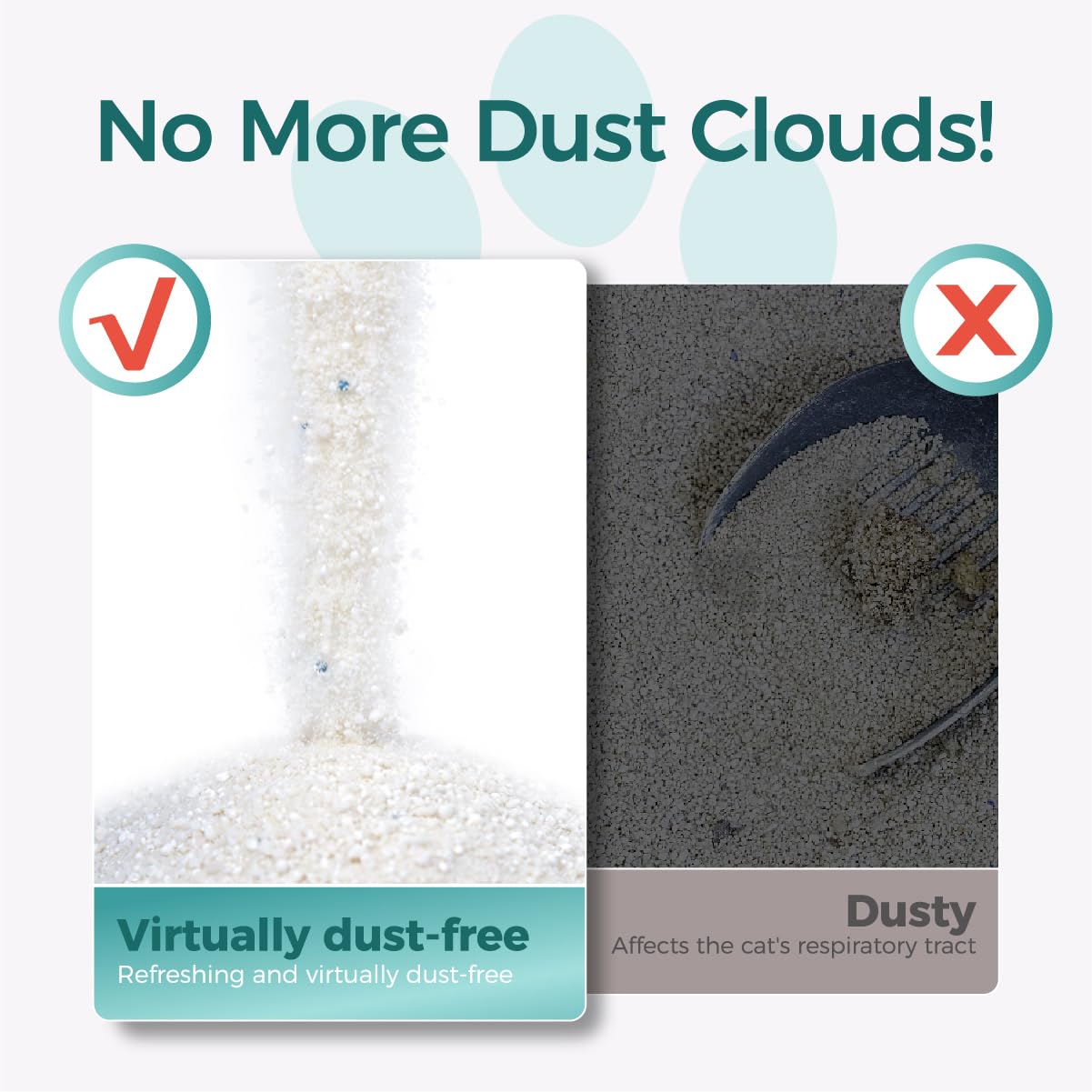 MOONFOREST Tapioca Cat Litter soft-paws texture feels gentle on paws.