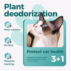 MOONFOREST Tapioca Cat Litter ultra-low-dust image highlights a cleaner litter area.