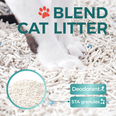 MoonForest Tofu Cat Litter clumping formation for easy, scoop-ready cleanup.