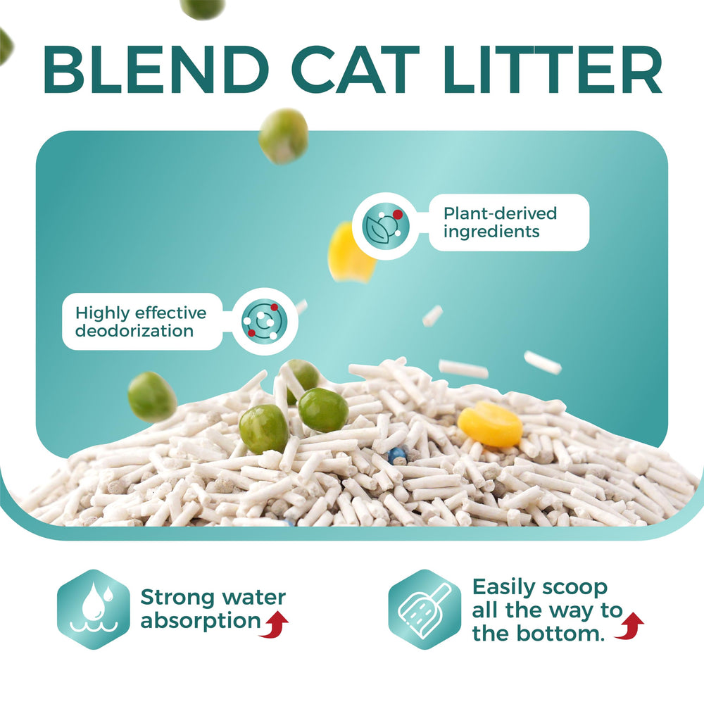 MoonForest Tofu Cat Litter open-box setup shows compatibility with traditional boxes.