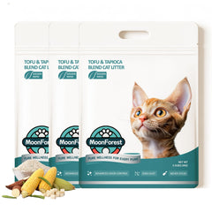 MoonForest Tofu Cat Litter packaging shows eco-friendly bags for clean, convenient storage.