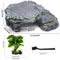 MoonOrange Artificial Terrarium Plant – natural decor and hiding spots for habitat.