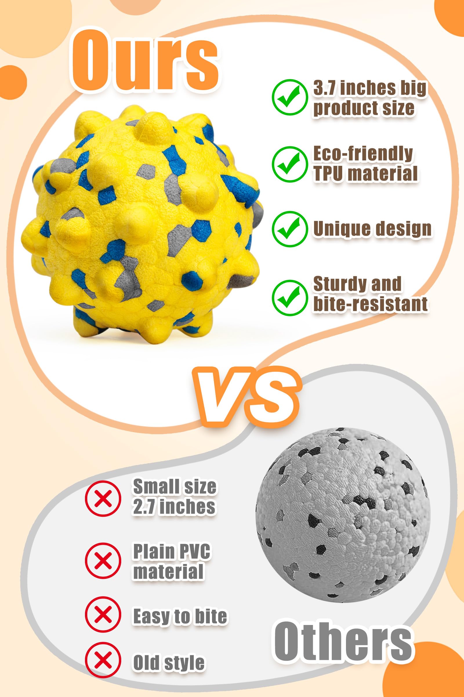 Moonorange dog tennis ball durable-construction shows solid build for everyday play.
