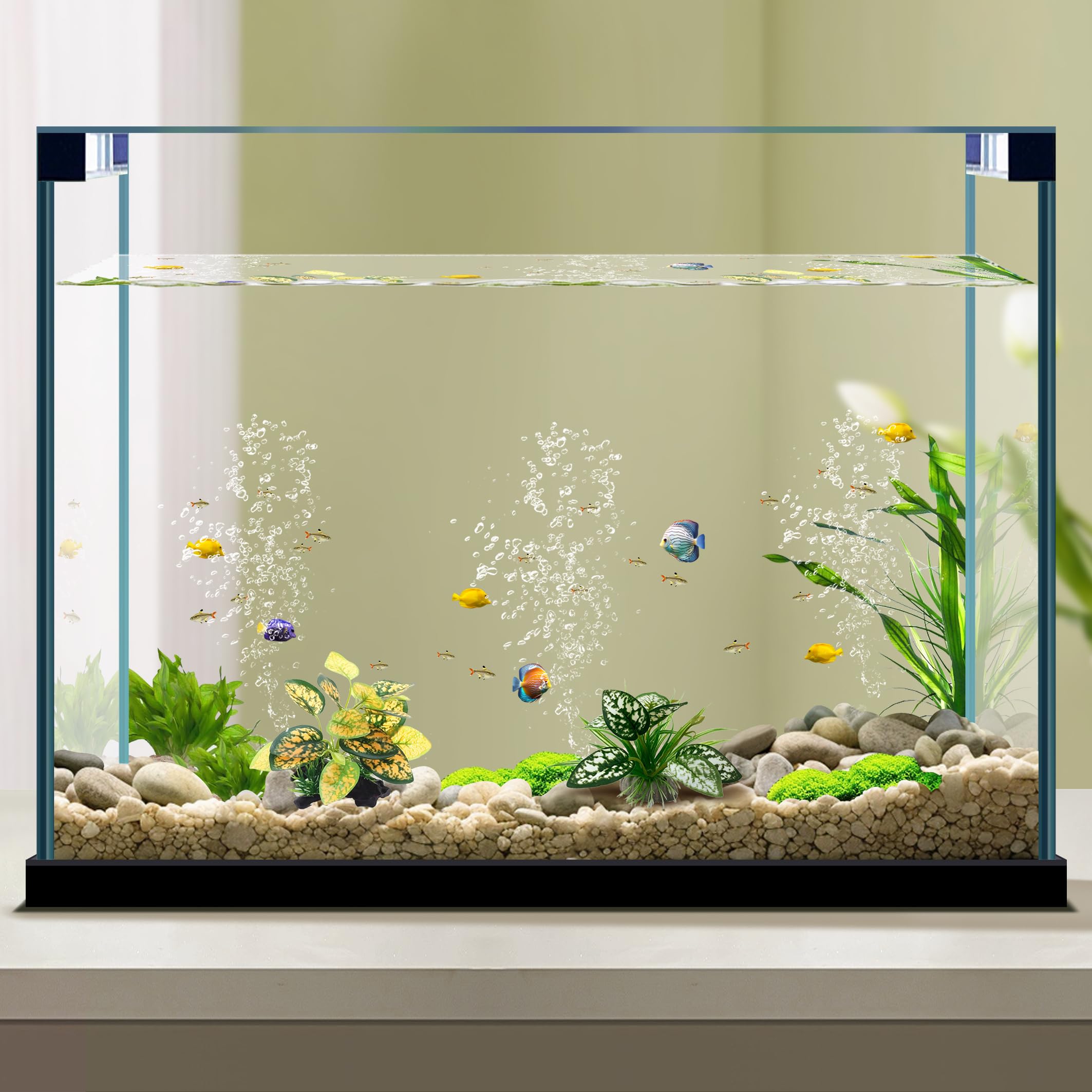Moonorange artificial plants are easy to clean and maintain for tank keepers