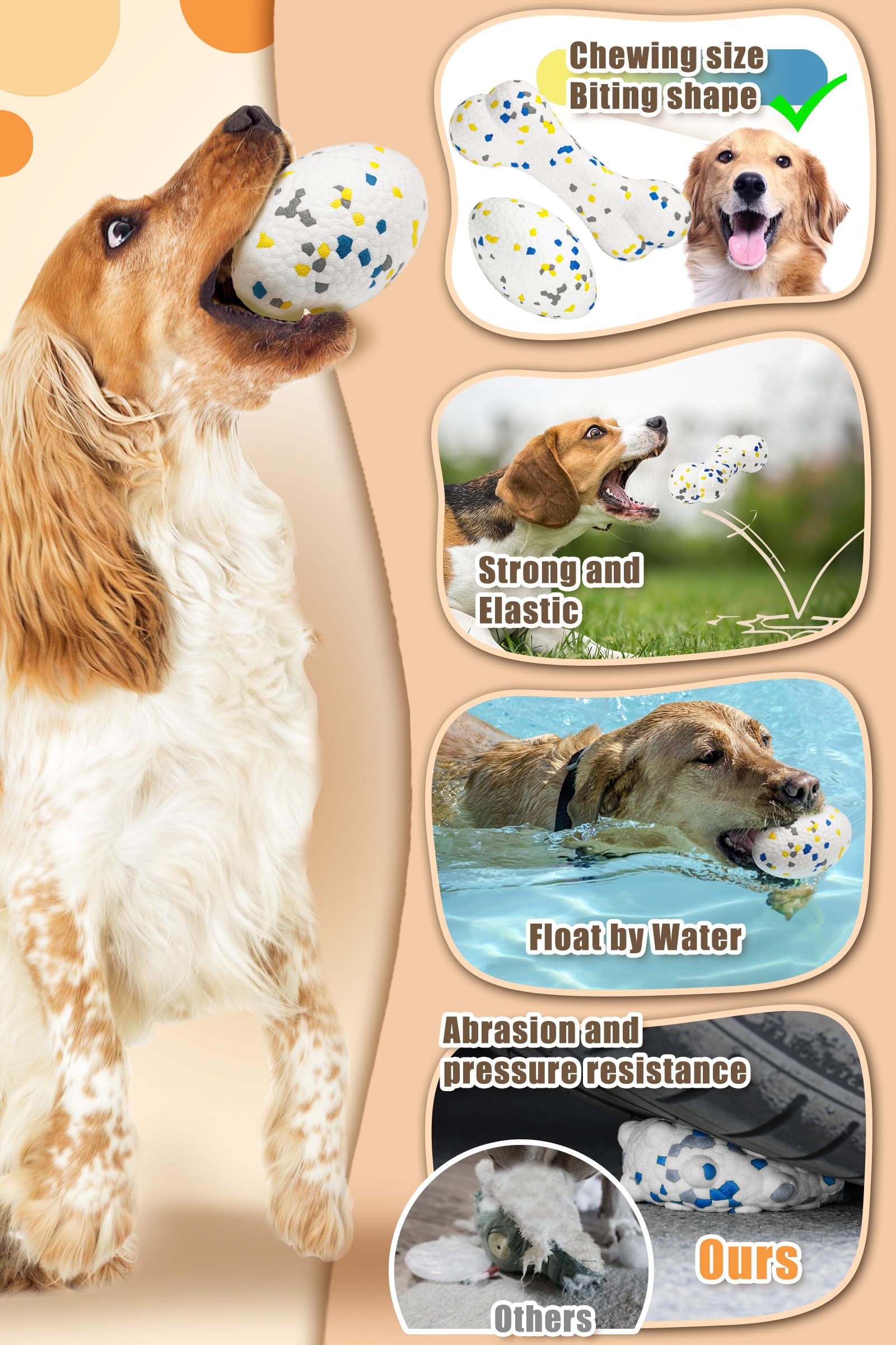 Moonorange football-shaped toy supports fetch and training with durable design.