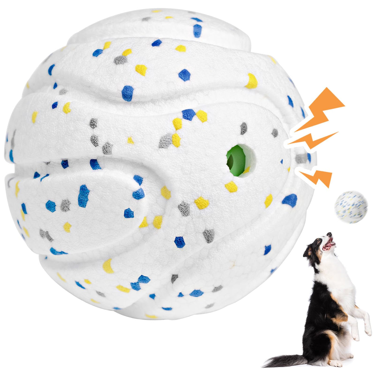 Moonorange large dog ball squeaky action boosts interactive play and mental stimulation