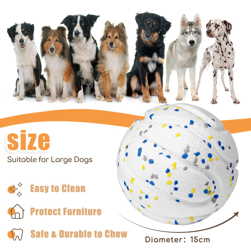Moonorange large dog ball tough natural rubber resists aggressive chewing during play