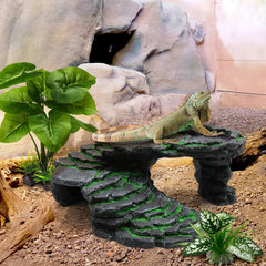 Moonorange reptile artificial plants terrarium scene with lush habitat and durable decor