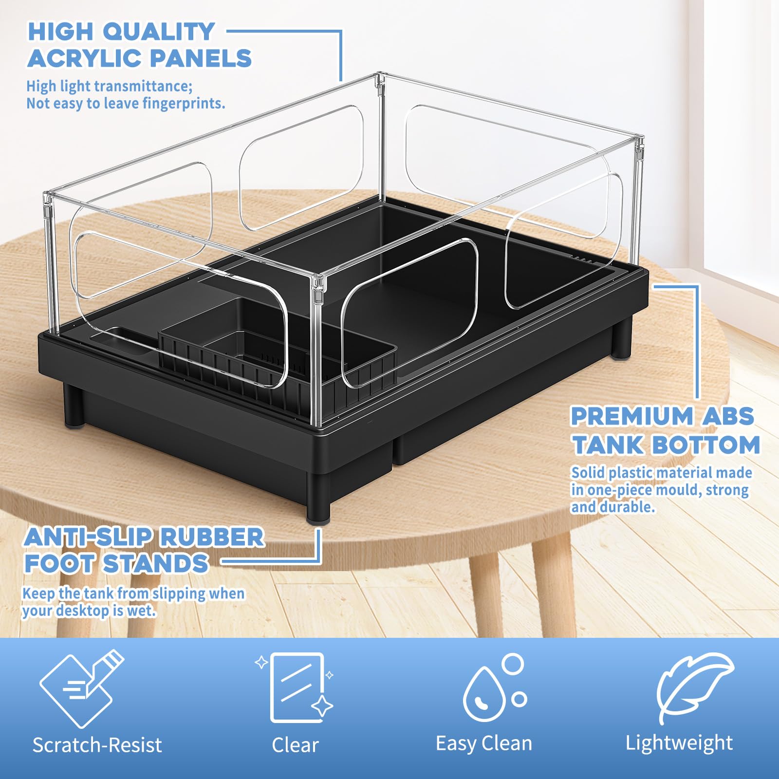 MoonOrange turtle tank with basking lamp highlights optimal warmth for daily activity.