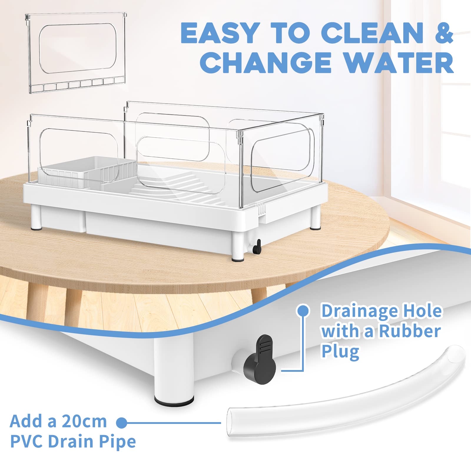 MoonOrange turtle tank kit decor-plants showcases customizable enrichment options.