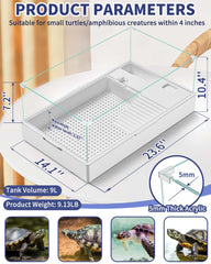 MoonOrange Turtle Tank top view highlighting multi-zone layout for swimming and resting.