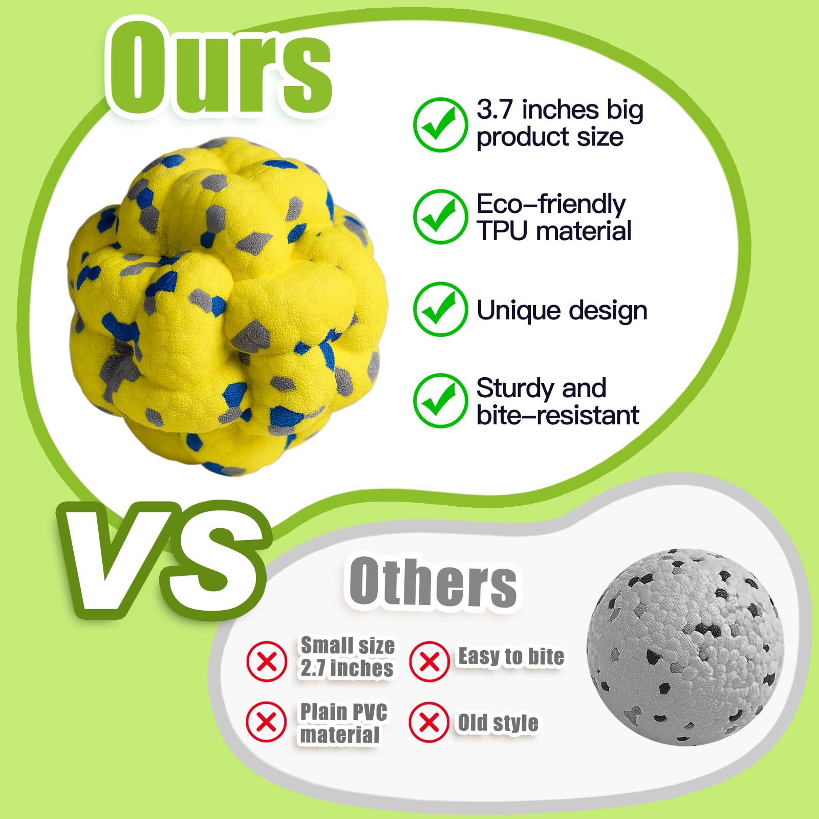 Moonorange Upgrade Dog Balls anti-burst construction supports durable play for strong chewers.