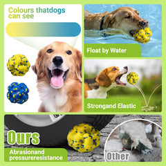 Moonorange Upgrade Dog Balls vibrant colors attract dogs during interactive play and fetch.